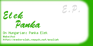 elek panka business card